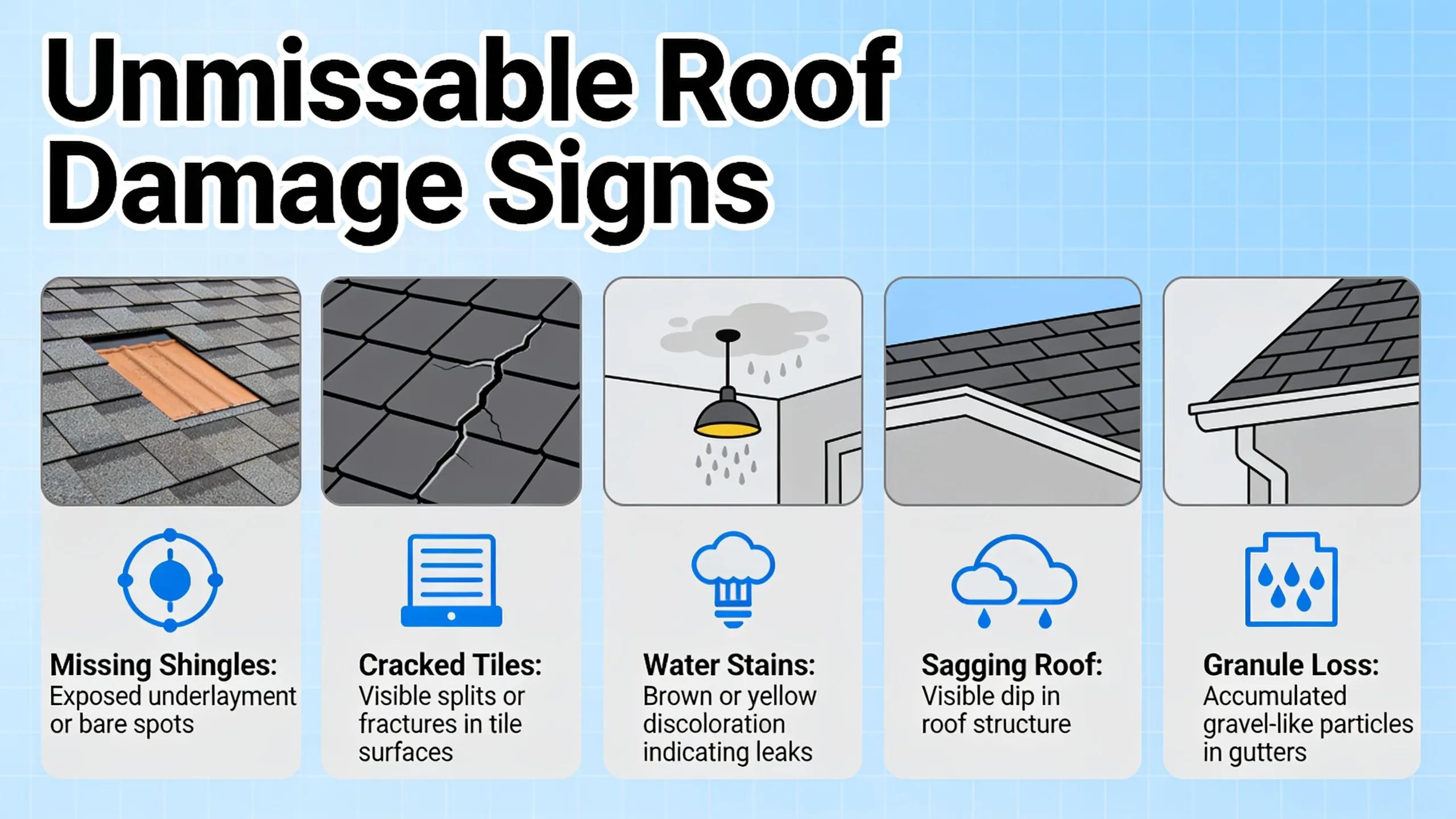Unmissable Roof Damage Signs